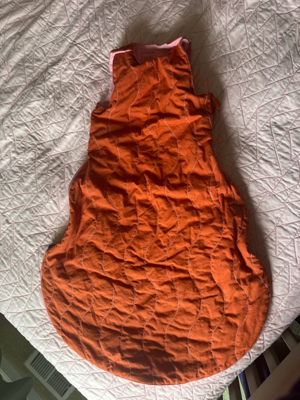 DockATot Cozy Orange Quilted Sleep Sack for Kids - Sleeveless Comfort